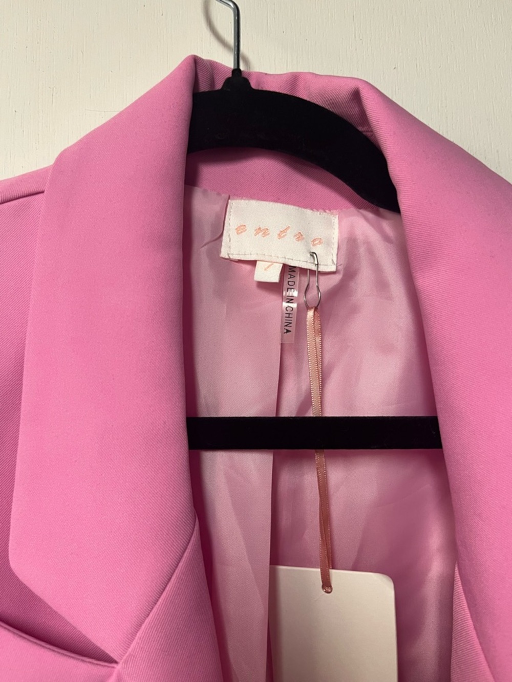 Entro NWT Hot Pink Cropped Blazer Jacket Size Large - Picture 3 of 8